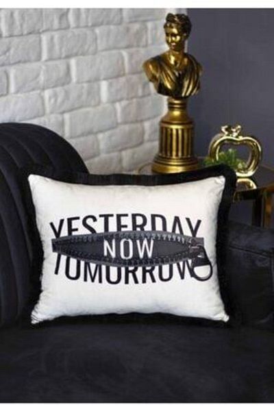 ADAHOME Pillow Yesterday Decorative Bead Fiber Filled Throw Pillow