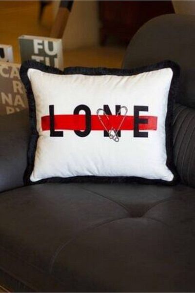 ADAHOME Pillow Lone Decorative Bead Fiber Filled Throw Pillow