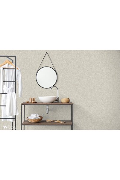 Adawall Roka 23109-2 Krem Rengi Üzeri Gri Kabartmalı Duvar Kağıdı 16,50m2