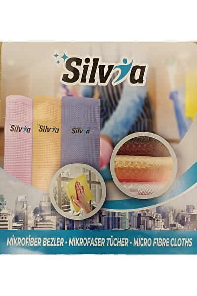 Silvia سيلفيا - 3 قطع قماش تنظيف مايكروفايبر 40×65 سم