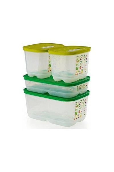 Tupperware Greenhouse Set 4.4 lt 3×1.8 lt 4 Pieces Vegetable Fruit Storage