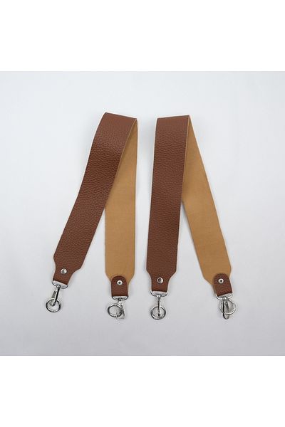Prestij Boncuk Δερμάτινη τσάντα Silver Colored Tan - Ζεύγος και δαχτυλίδι στο χερούλι