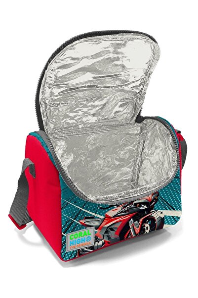 Coral High Gri Nefti Anime Motorsiklet Üçlü Çekçek Işıklı Tekerlekli Çanta Seti - Erkek Çocuk