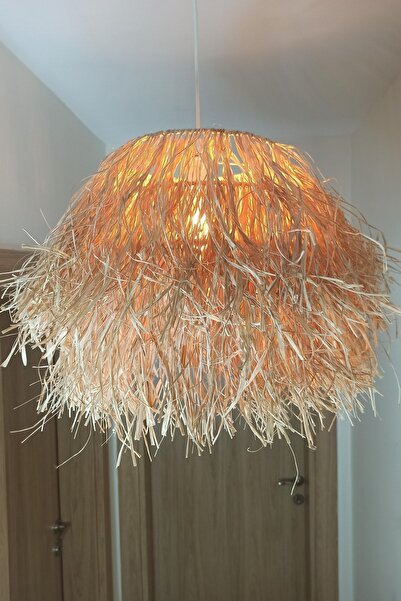 Bubihome Tasarım Bohem Rafya Avize Büyük Boy