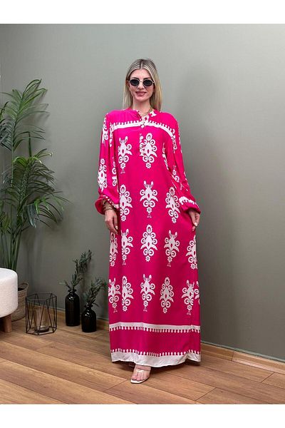 Serra Butik Hijab Dress - Alaçatı Patterned