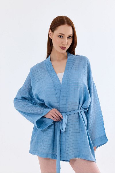 Elia Moda Chimono pentru femei Cotton Flam Blue