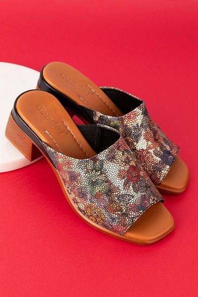 Gondol Papuci de damă din piele naturală cu toc mediu - Design casual elegant iz.12109