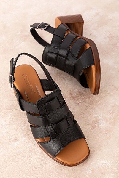 Gondol Hakiki Deri Topuklu Sandalet Iz.13103