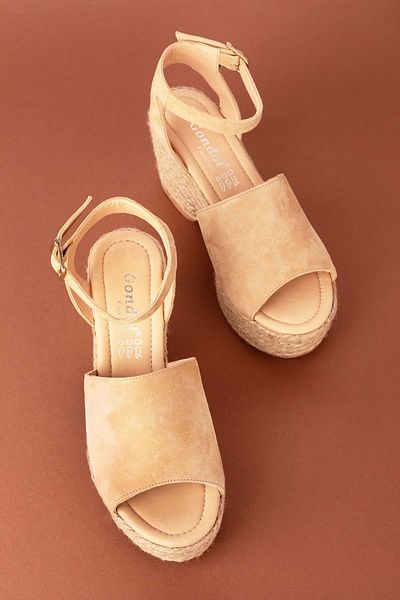 Gondol Women's Genuine Leather Wedge Heel Platform Sandals Ell.6998