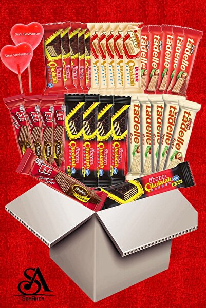Ülker Çikolata Aşkı 32 Parça Gofret & Çikolata Paketi. Seni Seviyorum Şeker Tohumlu Kalem Hediyeli