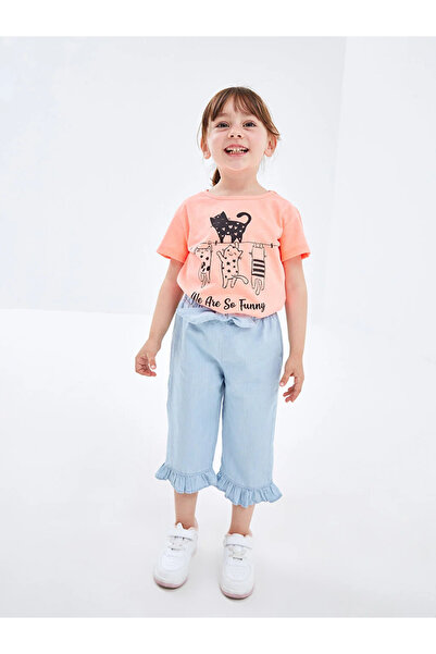 LC Waikiki Baby Girl Jeans Pants with Elastic Waist