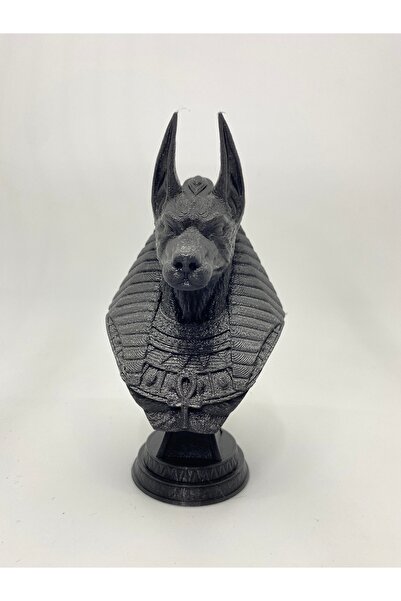 Root Made Mısır Tanrısı Anubis Büst Çakal Başlı Heykel