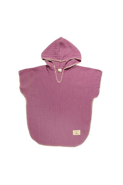 Miela Kids Fuchsia Muslin Poncho