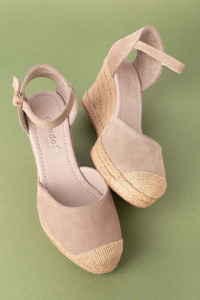 Gondol Kadın Hakiki Deri Dolgu Topuk Platform Sandalet Ell.6215