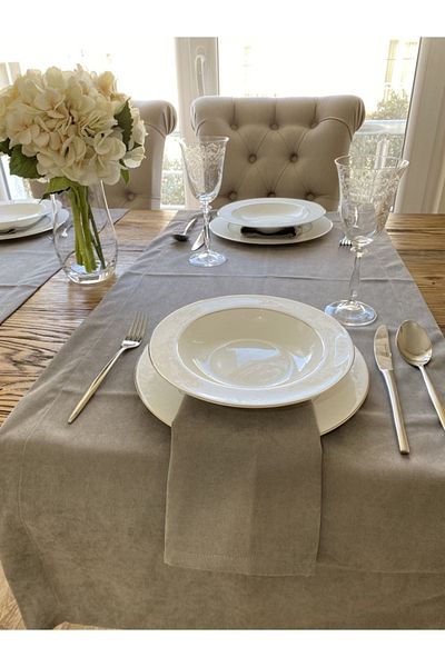 Decamor home Velvet Textured Carefree Grey Runner 1 Τεμάχιο