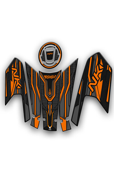 hades motosiklet aksesuarları Nk250 Tank Pad Seti 2023-24 Uyumlu Turuncu
