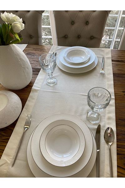 Decamor home Βελούδινη υφή Ανέμελος εκρού δρομέας
