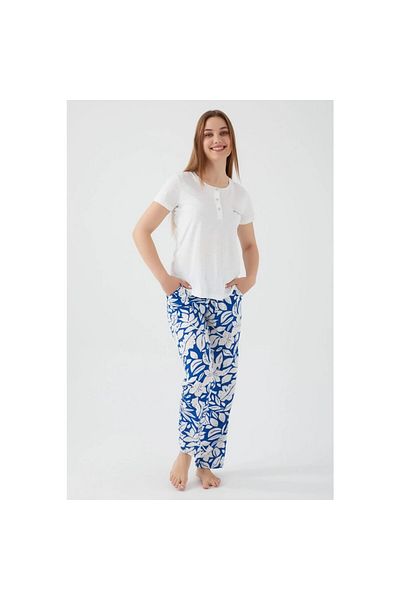 Arnetta Set pijamale de damă cu model alb