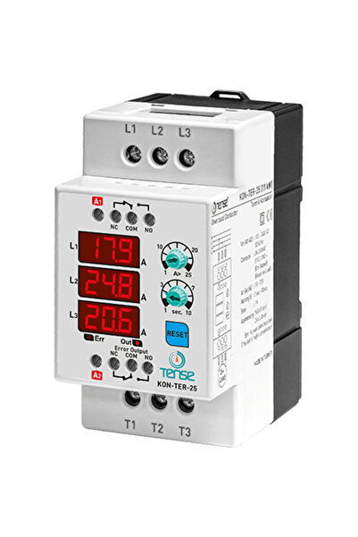 TENSE Kon-ter-25 3×3 Hane Led Display Ekranlı Dijital Kontaktör Ve Termik Röl...
