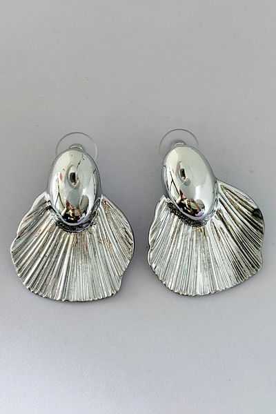 TAKIŞTIR Silver Color Metal Earrings (Pair)