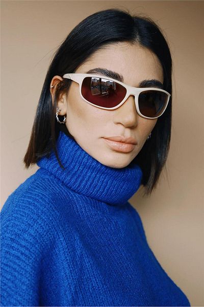 Bilge Karga نظارة شمسية إدجار باللون البيج والبني