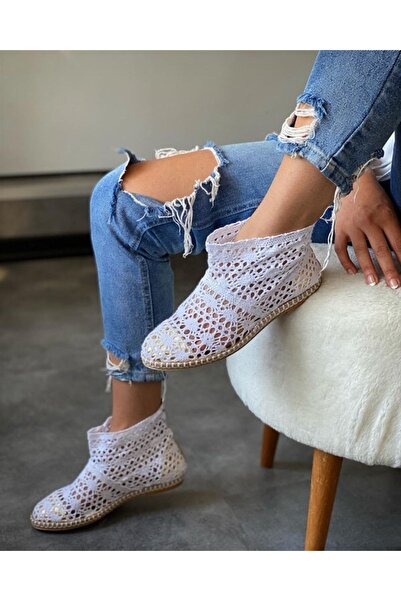 çetin ayakkabı Kadın Dantel Espadril Ayakkabı