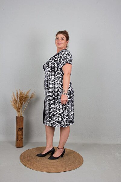 Truva XXL Μαύρο φόρεμα με λουράκια TruvaXxl Plus Size - Ένδυση Elb685