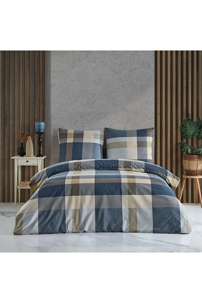 home sense Bequemer und stilvoller Bettbezug - 200x220 cm, atmungsaktives und weiches Baumwollbettwäscheset