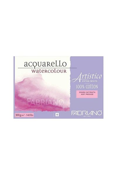 Fabriano Artistico Extra White 26x36 cm.Watercolor Block 300 gr.20 yp.Hot Print