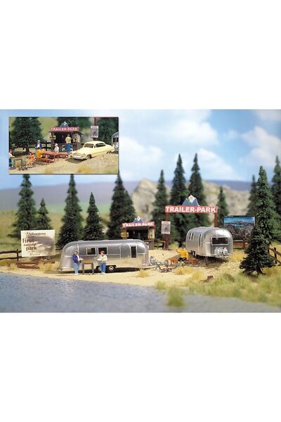 Busch 1:87 Ho Trailer-park Minyatür Maket