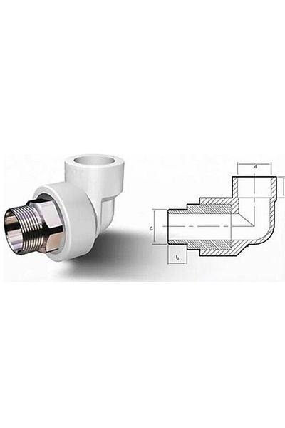 FIRAT Fırat Pprc External Threaded Elbow (6 Corners) 32-1