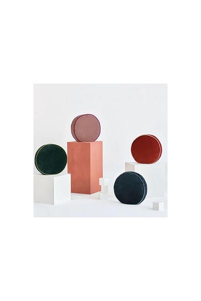 Lagoom Home Pink Round Velvet Dirt City