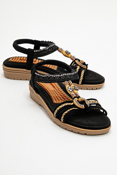 Guja Sandale de zi cu zi pentru femei cu talpă cu masaj cu pietre