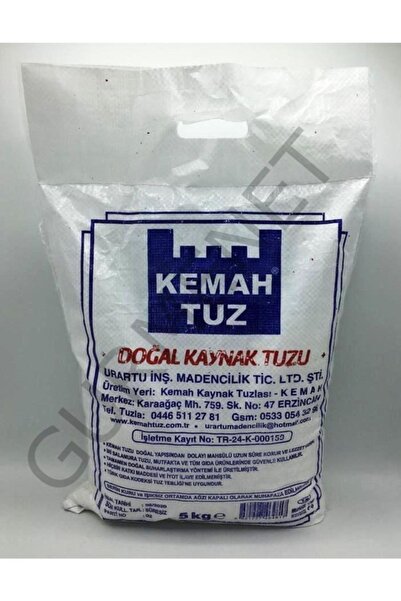 Kemah Tuz Doğal Kemah Kaynak Sofrada Öğütme Tuzu 5 Kg.