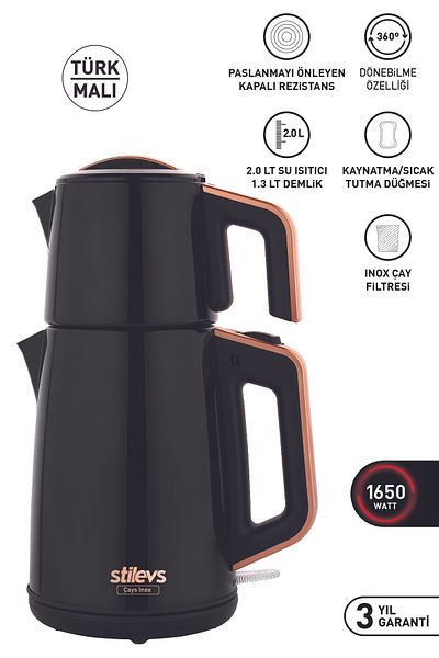 Stilevs Çays Inox Black Tea Machine