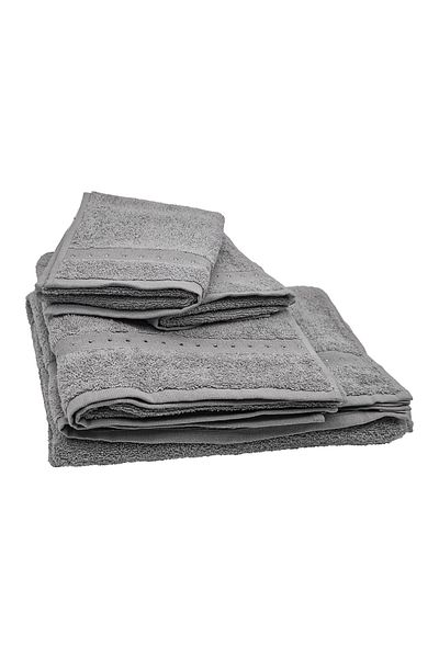 Homebiente Σετ πετσετών Livarno Grey Cotton Stone 4 τεμαχίων