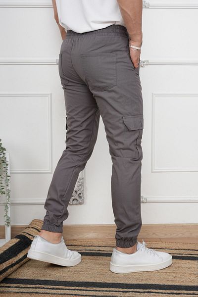 LEWADENIM Gray Men's Jeans - Cargo Pocket and Cut