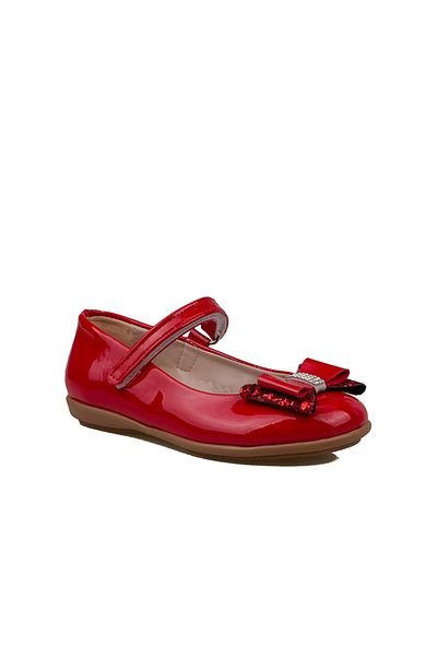Trend Adımlar Shiny Girl's Ballerinas - Red Bow