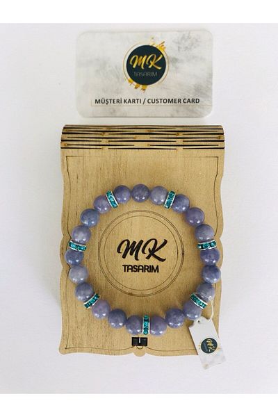 MK tasarım MK Design - Real Purple Quartz Stone Bracelet MK12001