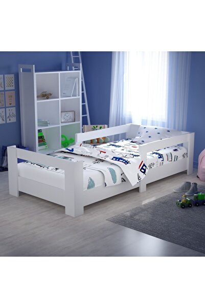 Tuliplife Montessori Mdf Karyola Beyaz 90x190 Yatak Uyumlu