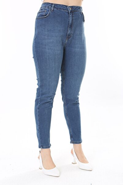 Şans Blugi skinny din Lycra cu talie înaltă - Marimea Plus pentru femei 65N38090