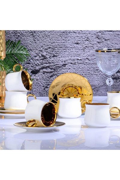 Kosova Serena 6-Piece Cup Set 90 Cc Ist-124white
