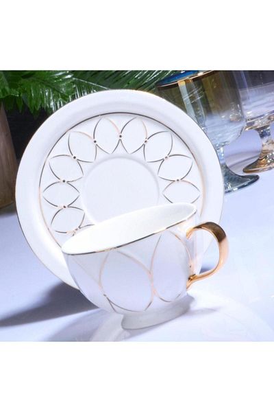 Kosova Porcelain 6-Piece Nescafe Set Chubby Drop 04206-ZJN06