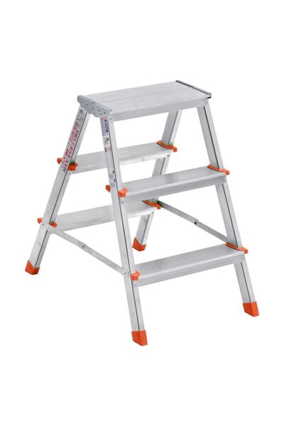 Saraylı Xxx Paslanmaz Alüminyum Çift Çıkışlı Çift Taraflı Seyyar Merdiven 3 3 Basamaklı