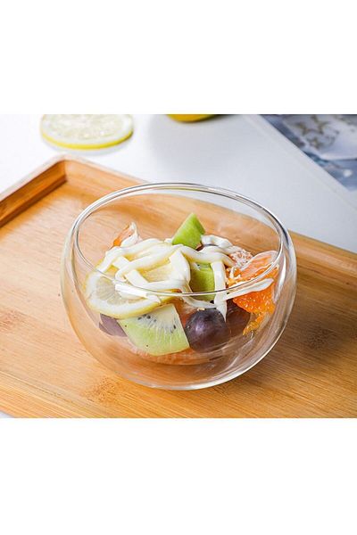 Rossel Premium Double Wall Glass Bowl 350 ml YKT-10001