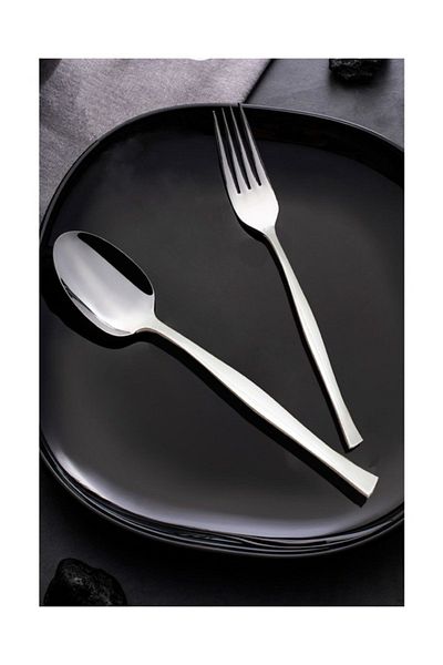 Nehir Elegant Simple 72 Pieces Fork Spoon Knife Set Set