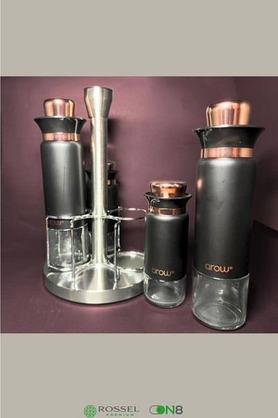 Rossel Premium Oil Vinegar Set Black Dc.tr-3763