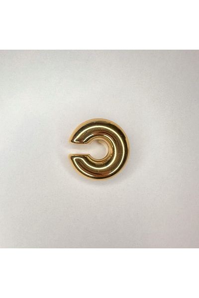 Juno Studio Earl 316 L Steel Gold Colored Plain Model Women's Earcuff