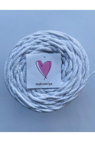 Makromİps MACROME STRING (250gr-185m-2mm) PREMIUM COTTON COTTON ROUND HOBBY BAG STRING STRING