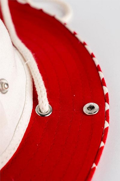 Adisia Boy's Red and White Rope Detailed Hat